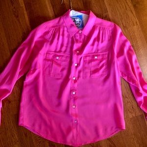 J. Crew Women’s Pink Silk Button Down Shirt